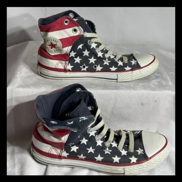 Converse All Star:  Chuck Taylor All Star, American Flag size 5 Junior - Picture 9 of 10
